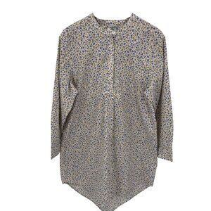 Draper James x Lands End Nightgown Womens L 14/16 White‎ Floral Print Cotton